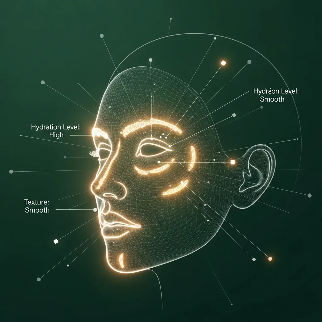 ainesta AI skin scan interface